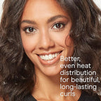 Conair Instant Heat Curling Iron Brush, 3/4-Inch Barrel Curling Brush for Short Hair, 30-Second Heat-Up with 25 Heat Settings for All Hair Types, Black