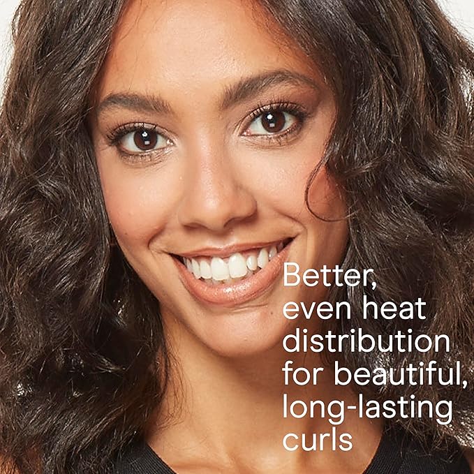 Conair Instant Heat Curling Iron Brush, 3/4-Inch Barrel Curling Brush for Short Hair, 30-Second Heat-Up with 25 Heat Settings for All Hair Types, Black