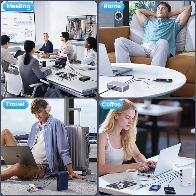 730W USB C Charger Block, 10-Ports GaN V Fast Charging Station Hub, QC4.0+3 PD - Image 7