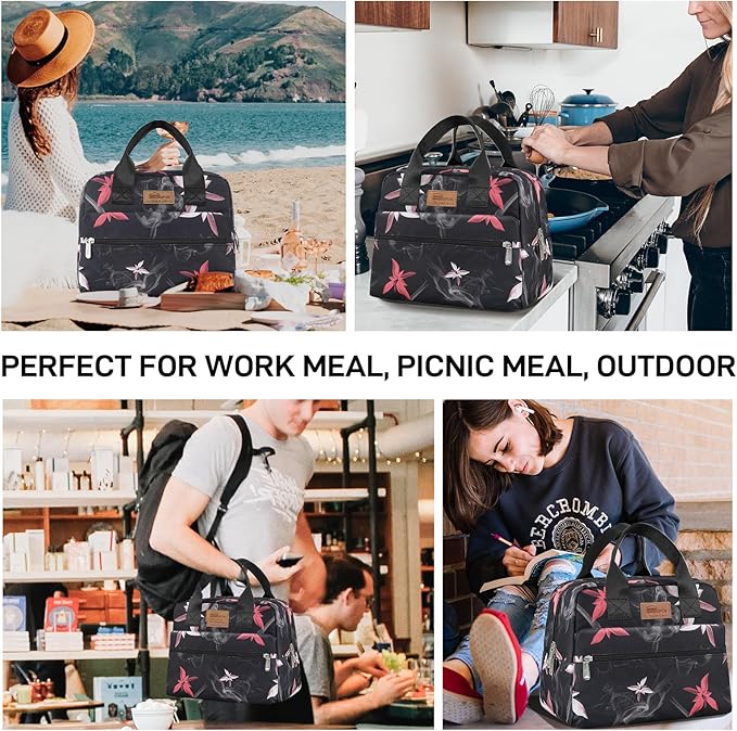 HOMESPON Insulated Lunch Bag for Women Men Lunch Box Cooler Lunch Tote for Work - Image 7