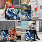 ANNA QUEEN Starry Ocean Wave Luggage Cover, Suitcase Protector - Image 2