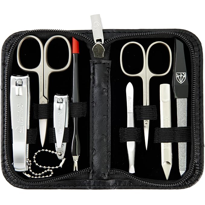 3 Swords Germany – brand quality 8 piece manicure pedicure grooming kit set by 3+Swords+Germany