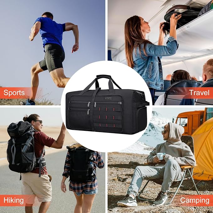 WITZMAN Foldable Duffle Bag for Travel 65L Lightweight Packable Duffel Bag - Image 8