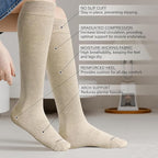 LEVSOX Compression Socks for Pregnant Women 20-30 mmHg Knee High Cute Funny - Image 2