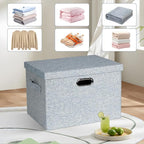 Large 17" 36 Quart Collapsible Stackable Storage Bins - Image 6
