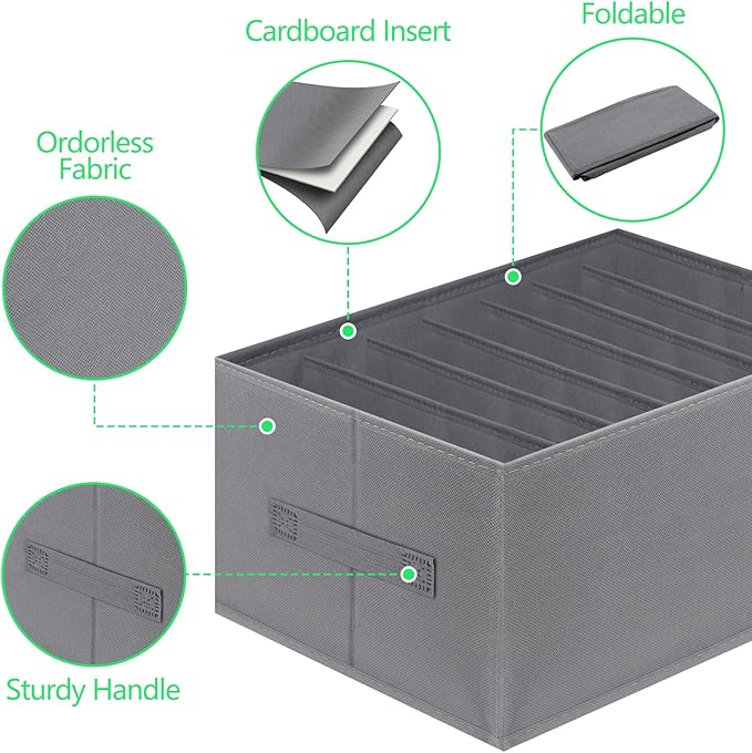 Jeans Organizer for Closet, Foldable Wardrobe Clothes Organizer - Image 5