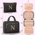 Gifts for Women, Initial Toiletry Makeup Bag Hanging Cosmetic Organizer - Image 2