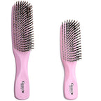 Giorgio Gentle Detangler Hair Brush - Dual Length Bristles for Men, Fine and Thick Hair, Scalp Massager, Travel Brush for Wet or Dry Hair