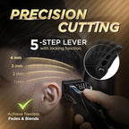 Fagaci Professional Hair Clippers for Men with DLC Blades and High Torque, Vector Motor 12000 RPM Professional Barber Clippers Cordless, Mens Hair Clipper Cordless Set