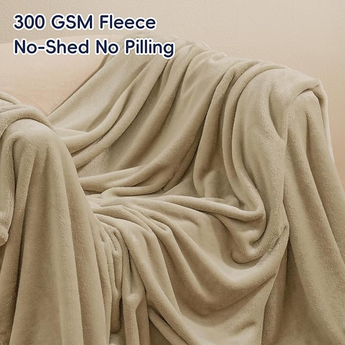 PHF Ultra Soft Fleece Blanket Queen Size, No Shed No Pilling Luxury Plush Cozy - Image 3