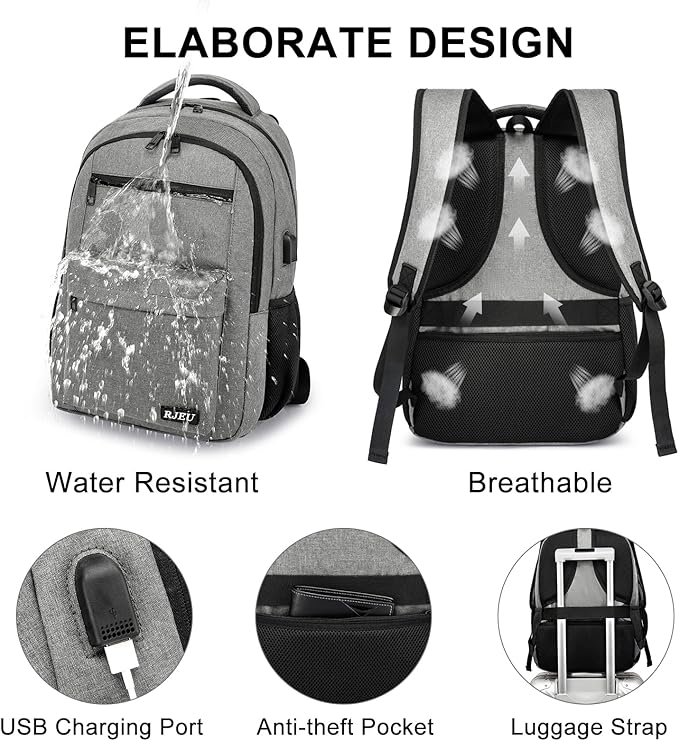 School Backpack for Teen Boys & Girls Students, 15.6 Inch Laptop Backpack - Image 5