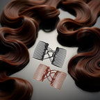 2 Pcs Plastic Elastic Double Hair Comb - Adjustable Elastic Bun Comb & Clip for Curly, Thick, Wavy Hair