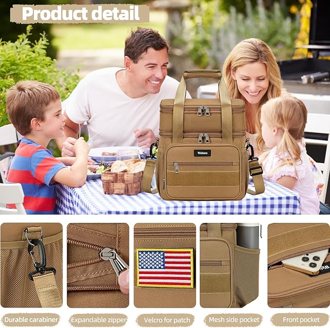 Weitars Lunch Box for Men Women Dual Compartment Lunch Box Heavy Duty Large - Image 2