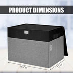Large 17" 42 Quarts Collapsible Stackable Storage Bins - Image 2