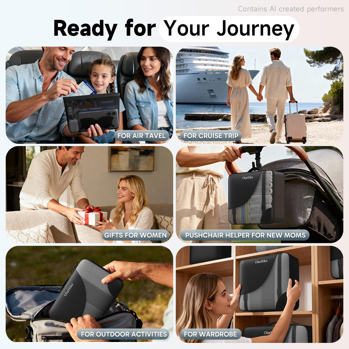 Packing Cubes for Travel (03 Black)