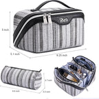 Travel Makeup Bag for Women: Large Capacity Open Flat Make up Bag Set of 3 - Image 2