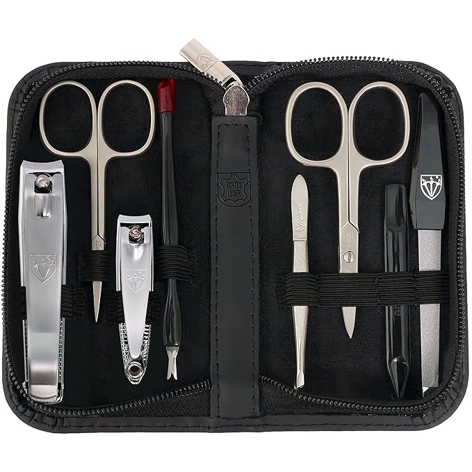 3 Swords Germany – brand quality 8 piece manicure pedicure grooming kit set by 3+Swords+Germany