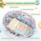 Extra Large Beach Bags for Women, Waterproof Sandproof Beach Tote Bag Zipper - Image 3