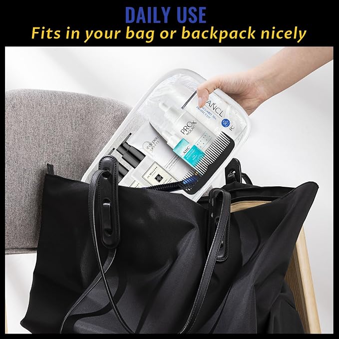 16 Pieces Clear Makeup Bags Bulk, TSA Approved Toiletry Bag - Image 7