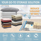 8 Pack Vacuum Storage Bags, Space Saver Bags Compression Storage Bags - Image 2