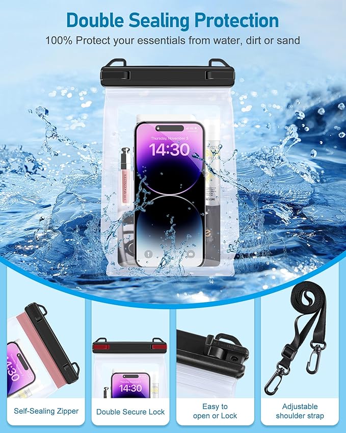 Large Waterproof Phone Pouch, Floating Dry Bag - Image 3