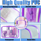 4Pack Clear Makeup Bags Waterproof Organizer Bags - Image 3