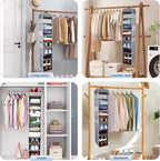 2 Pack Large-Sized Hanging Shoe Organizer 10-Shelf, Sturdy Hanging Closet - Image 6