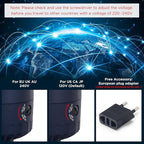 Aima Beauty Worldwide Travel Hair Dryer Brush 110-240V Dual Voltage Blow Dryer Brush Hot Air Brush Oval Barrel 360° Hot Airflow, Negative Ionic Frizz-Free Dry/Straightening/Voluming,Prussian Blue