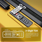 SHOWKOO Luggage Sets Expandable PC+ABS Durable Suitcase Sets Double Spinner - Image 6
