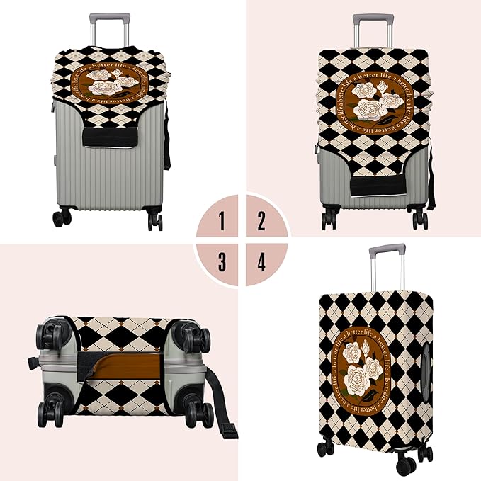 Travel Luggage Cover Suitcase Protector Fits 18-32 Inch Wheel Covers - Image 3