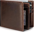Mens Wallet Genuine Leather Bifold RFID Blocking Wallet by Artpaxy