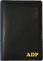 Personalized Monogrammed Black Leather RFID Passport Wallet by 123CheapChecks