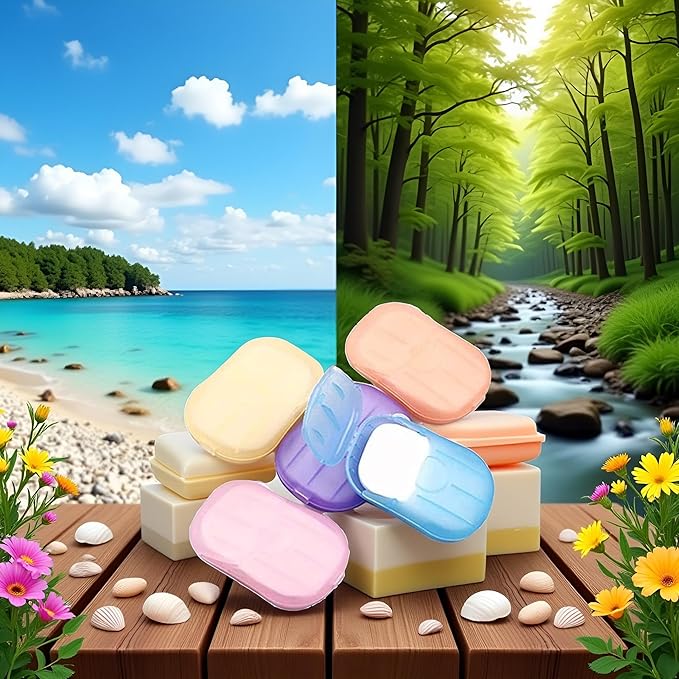 500 Sheets Disposable Soap Paper 5 Boxes Hand Cleaner Fragrance Mini Color Soap - Image 5