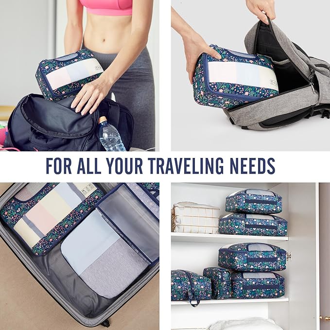 Veken 10 Set Packing Cubes for Travel Essential, Suitcase Organizer Bags in 4 - Image 7