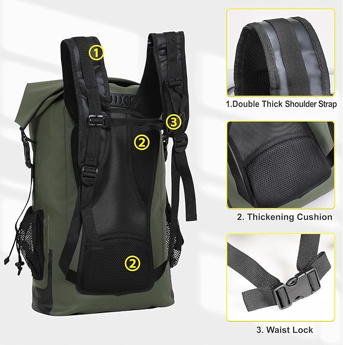 UPWELL Waterproof Dry Bag 30L Boating Backpack - Image 4