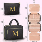 Gifts for Women, Initial Toiletry Makeup Bag Hanging Cosmetic Organizer - Image 2