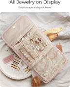 BAGSMART Travel Jewelry Organizer Case, Foldable Jewelry Roll - Image 2