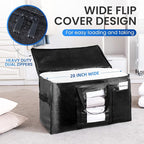 TAILI Extra Large Moving Bags, 12 Pack Black Heavy Duty Totes - Image 4