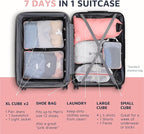 Large Packing Cube Set with See Through Mesh- Compression Packing Cubes Travel - Image 3