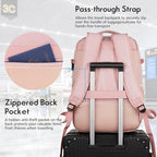 MOMUVO Large Travel Backpack Women, Flight Approved Carry On Backpack, Water - Image 4