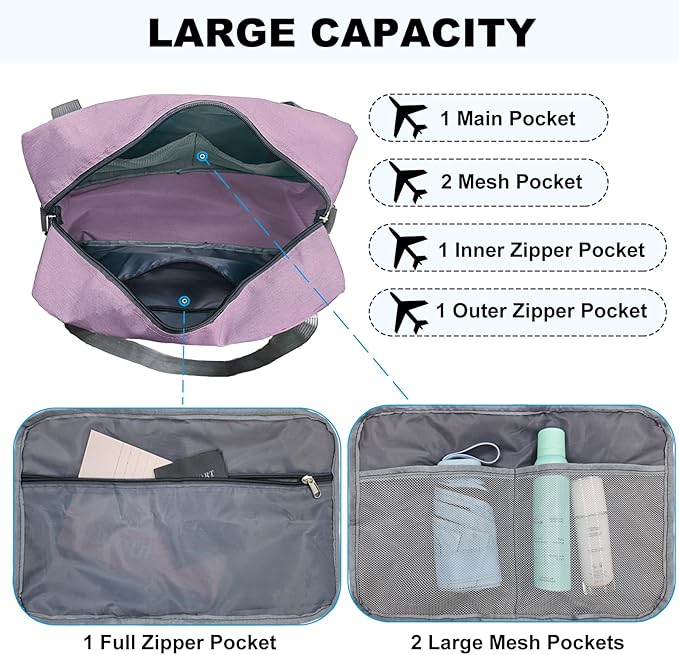 For Spirit Airlines Personal Item Bag 18x14x8 in Underseat Carry-on Luggage - Image 4