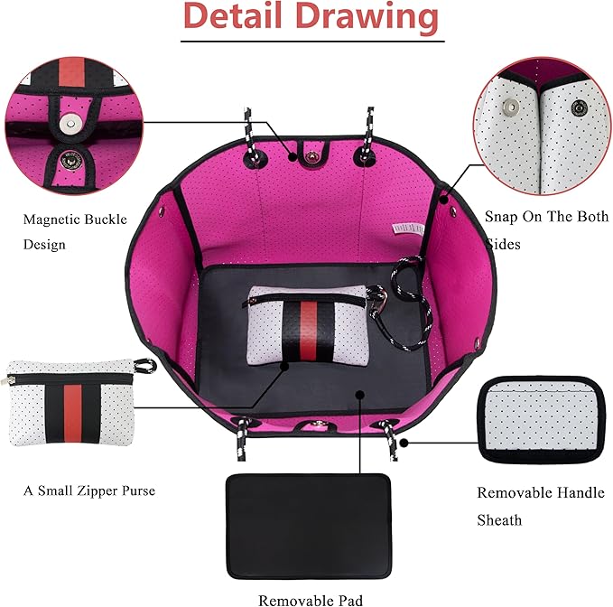 QOGiR Neoprene Multipurpose Beach Bag Tote - Image 4