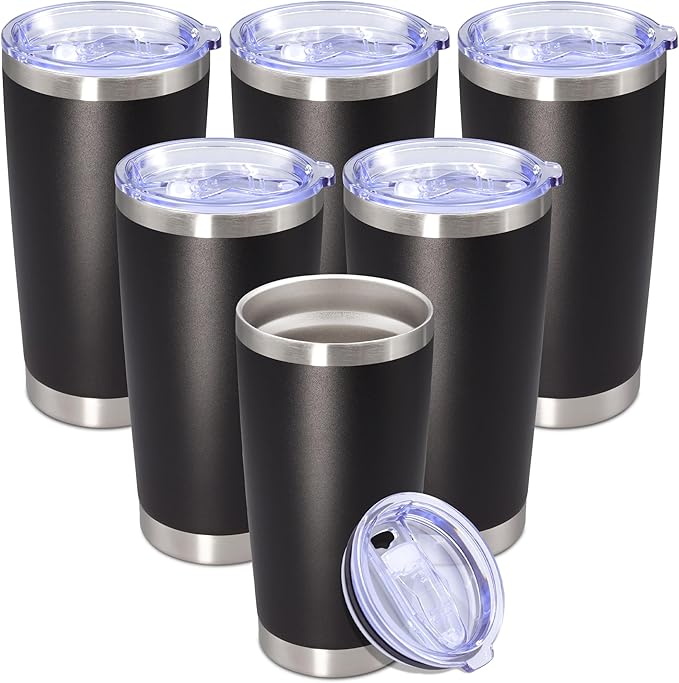 20 oz Tumbler with lid Double Wall Vacuum Insulated Tumblers Stainless Steel by Providethebestproducts