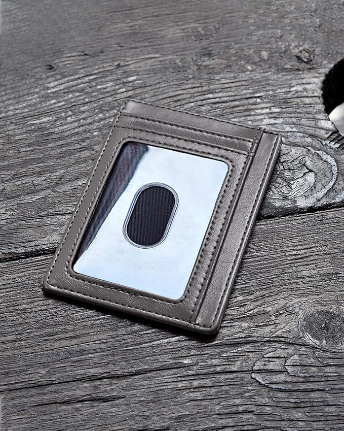 Buffway Slim Minimalist Front Pocket RFID Blocking Leather Wallets - Image 3