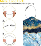 2 Pack Abstract Marble Luggage Tags - Image 3