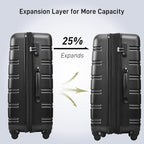 Merax Luggage Sets of 3 Piece Carry on Suitcase Airline Approved, Hard Case - Image 7