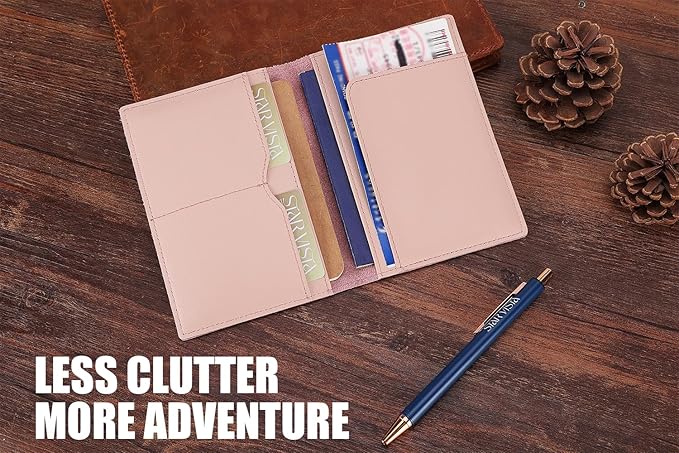 STAR VISTA Albatross Leather Travel Passport Holder, Minimalist Design - Image 6
