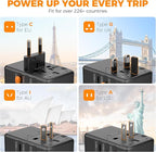 TESSAN Universal Travel Adapter, GaN 65W International Plug Adaptor - Image 4