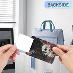 Skull Flowers Luggage Tags, 2 Pack Luggage Tag, Leather Privacy Cover ID Label - Image 4