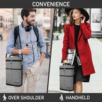 opux 2 Bottle Wine Carrier Tote, Insulated Leakproof Wine Cooler Bag, Wine - Image 6